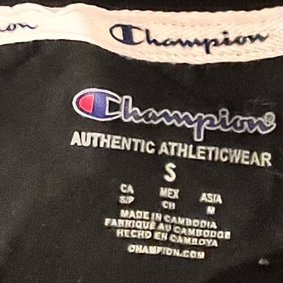 NWOT-Champion Heritage Boxy Cropped Black Script Tee. Size: small - Picture 7 of 8